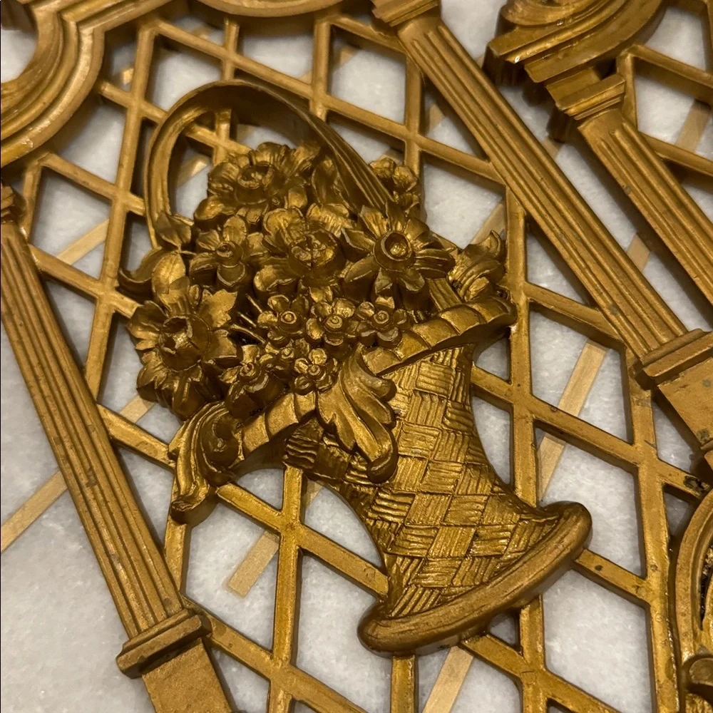 Set of Two Vintage DART INDUSTRIES Gold Wall Decor